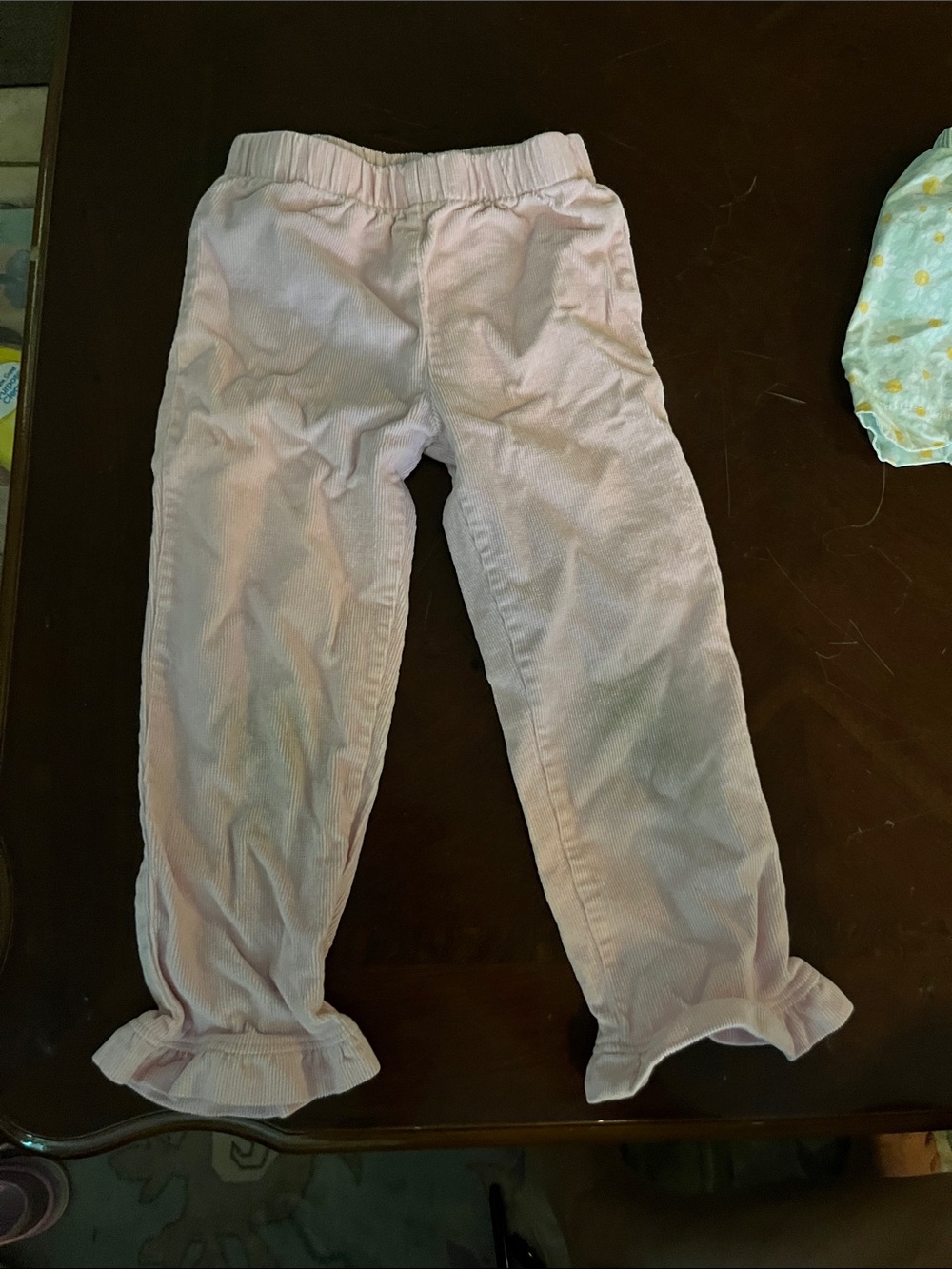 The Beaufort Bonnet Company Light Pink Ruffle-Hem Corduroy Leggings